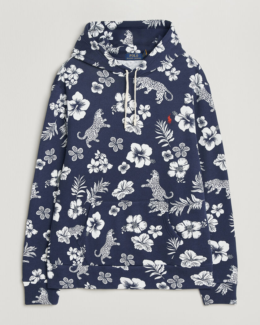 Polo Ralph Lauren Island Terry Hoodie Jaguar Tropical – Blauw