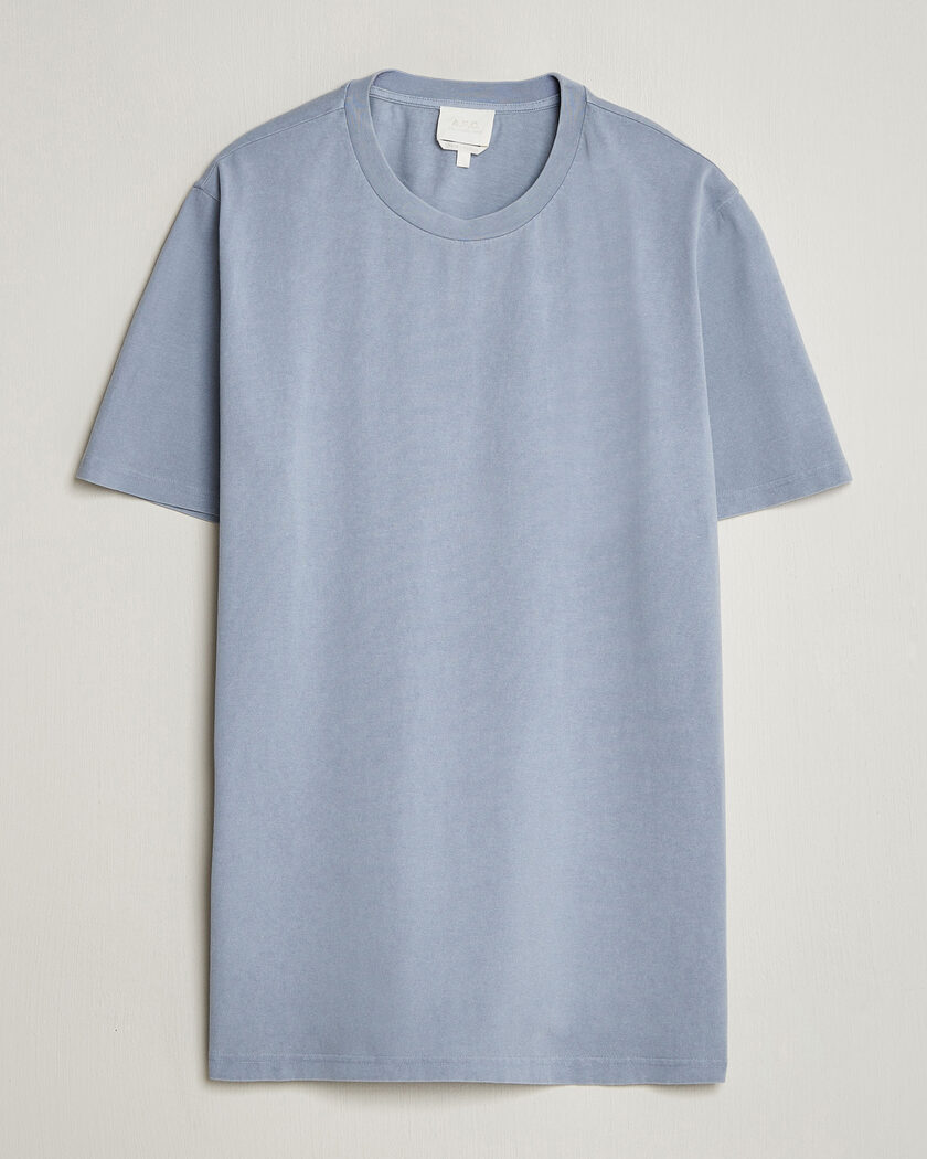 A.P.C. Printed Crew Neck T-Shirt Light Blue – Blauw