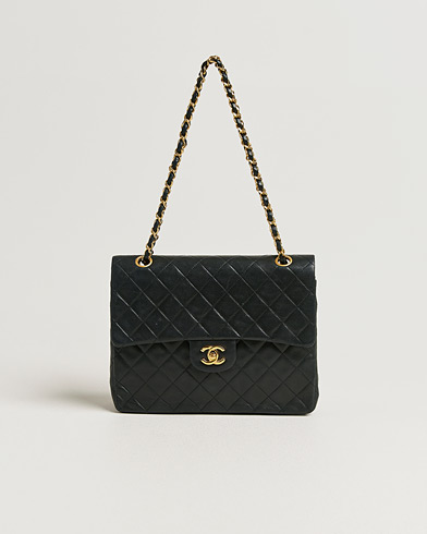 Chanel Pre-Owned Classic Double Flap Medium Lambskin Black – Zwart