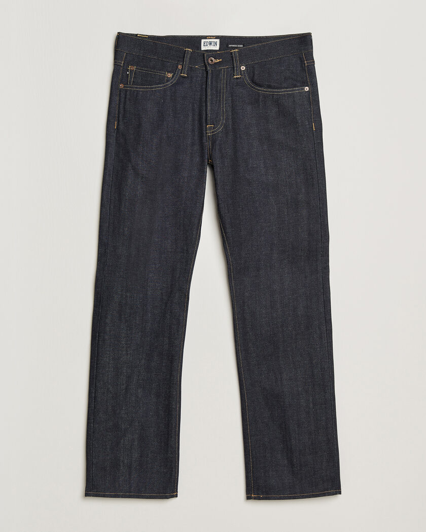 EDWIN No.47 Regular Straight Selvage Jeans Unwashed – Blauw