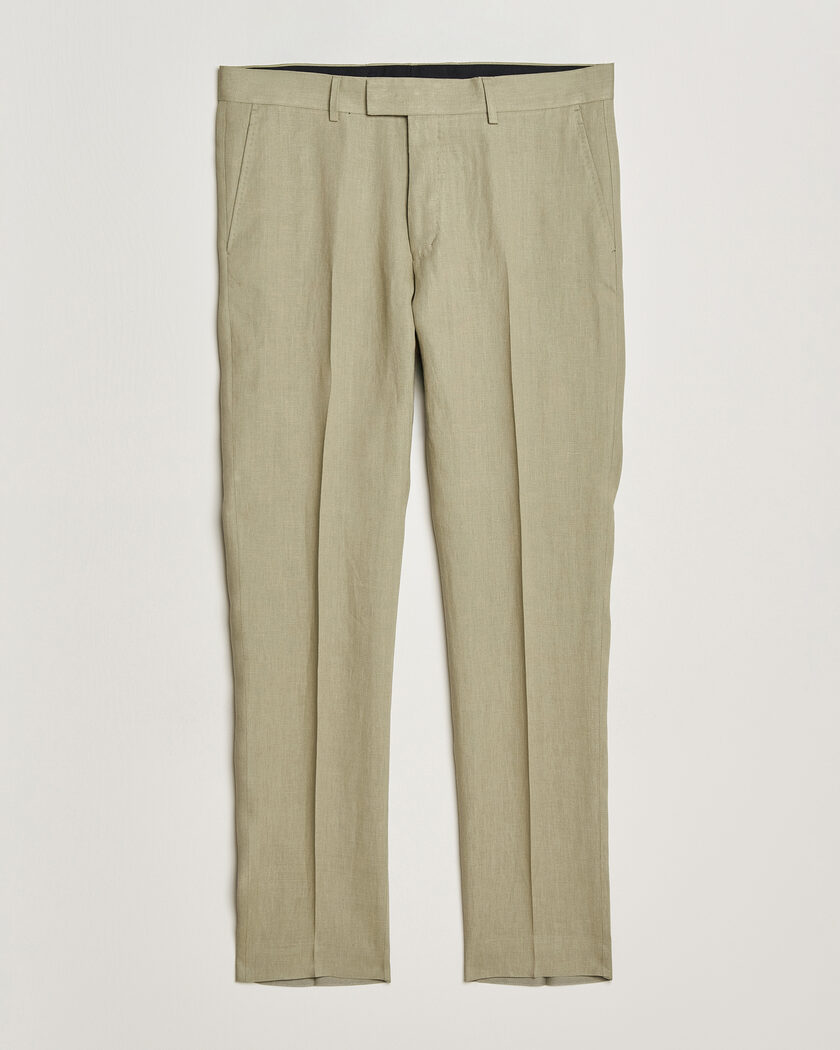 Tiger of Sweden Tenuta Linen Suit Trousers Mole – Groen