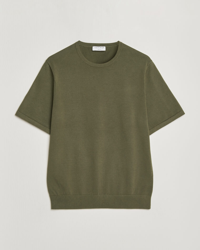 Tiger of Sweden Connor Cotton Knitted T-Shirt Kalamata Green – Groen