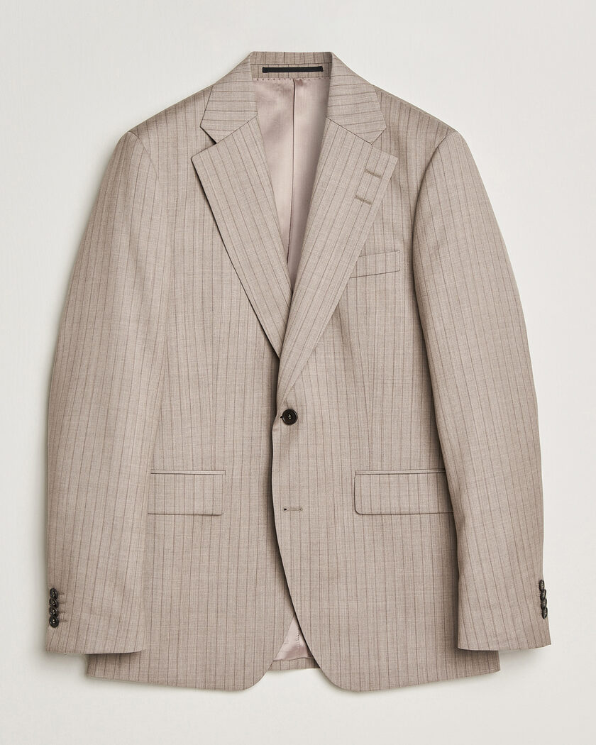  Tiger of Sweden Ease Wool Pinstriped Blazer Clay – Beige