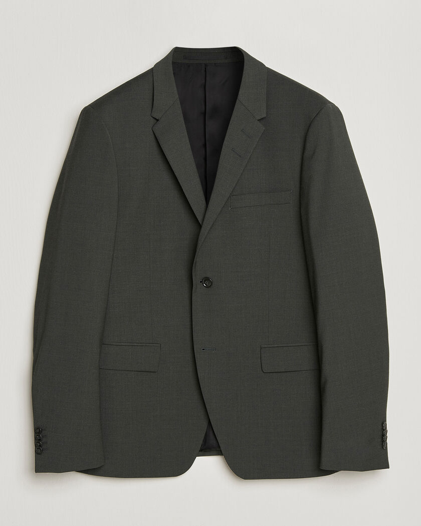 Tiger of Sweden Jamie Wool Travel Suit Blazer Olive Extreme – Groen