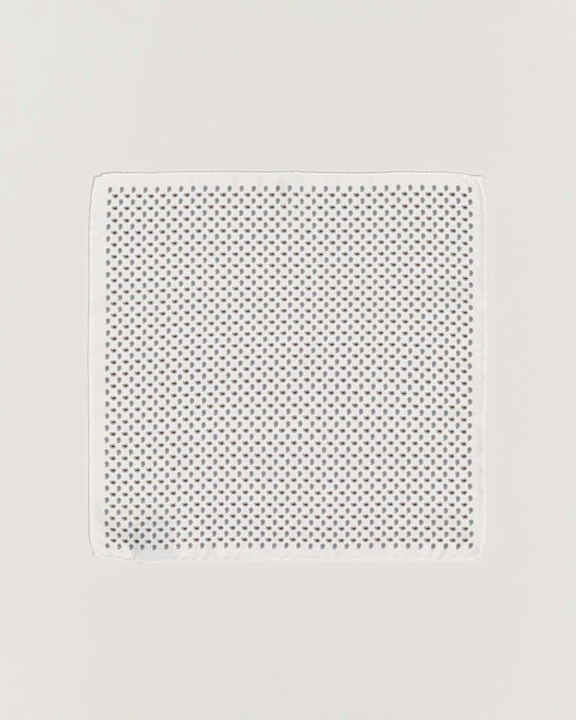 Amanda Christensen Silk Oxford Pocket Square White – Wit