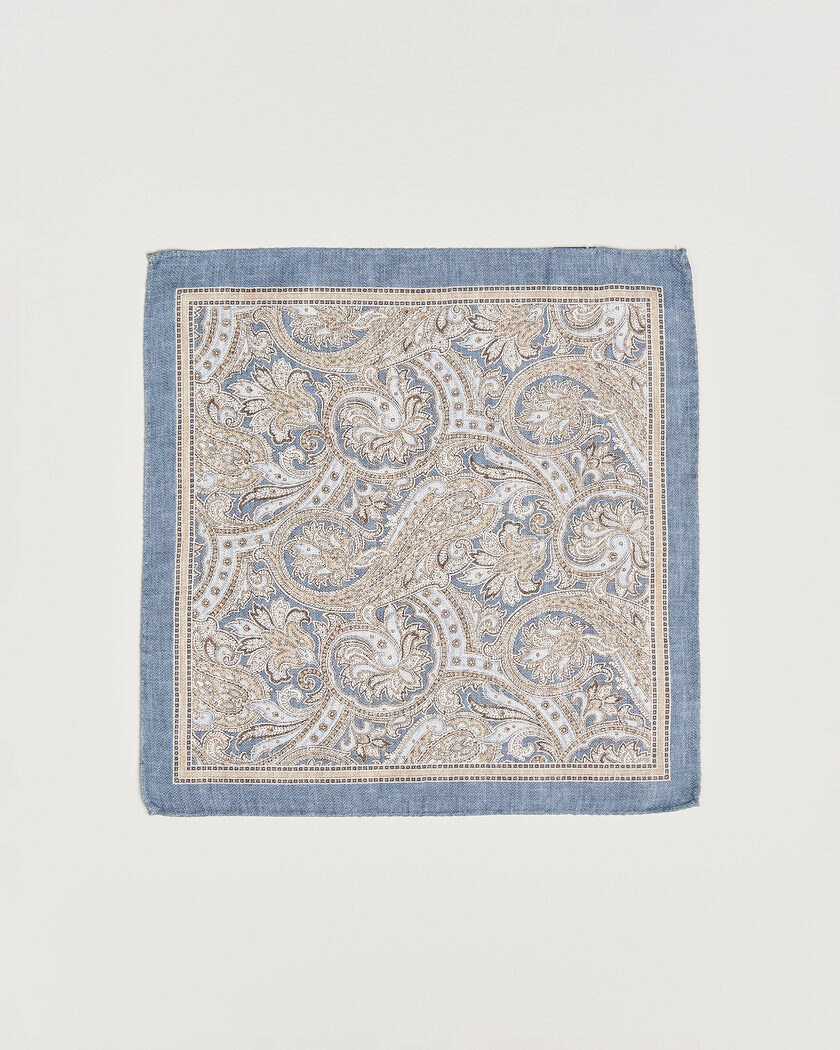 Amanda Christensen Silk Shappe Double Faced Pocket Square Navy – Blauw