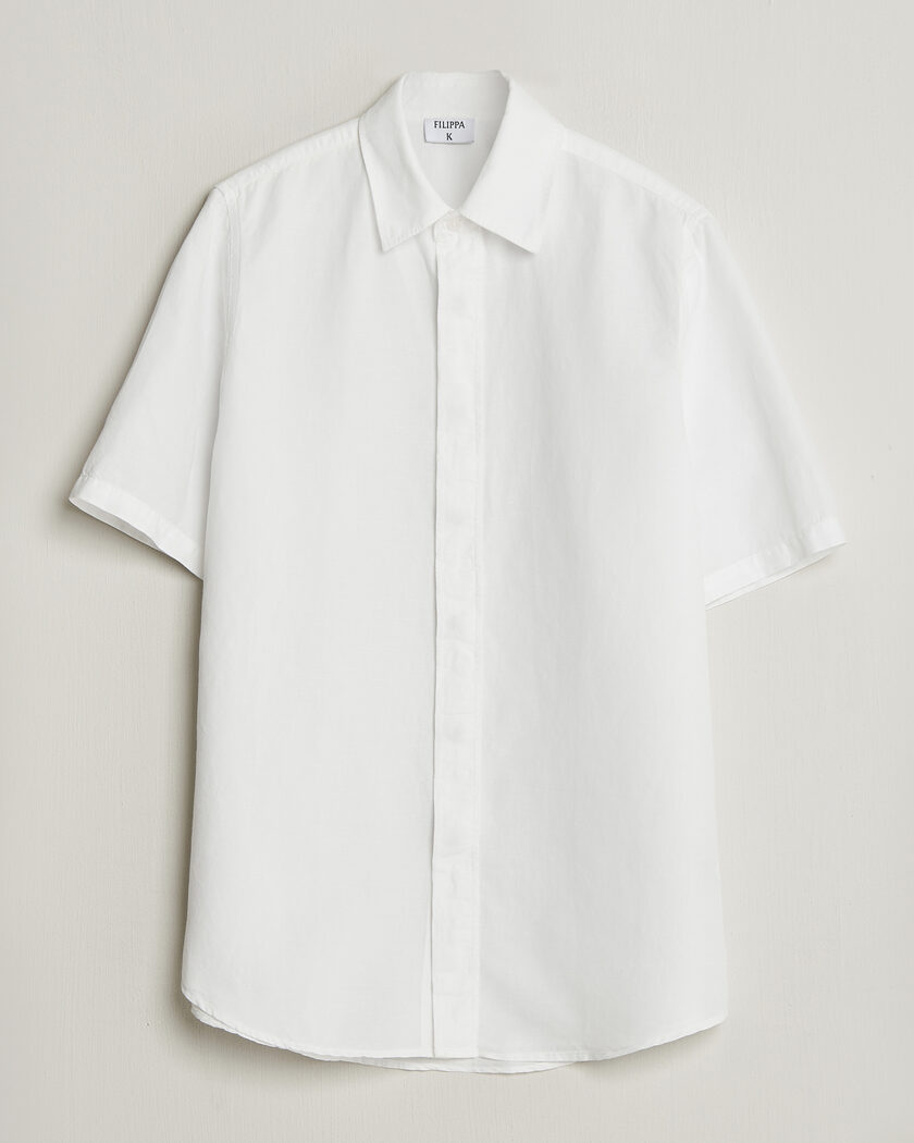  Filippa K Cotton/Linen Short Sleeve Shirt White – Wit