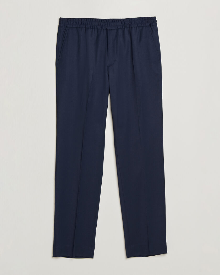Filippa K Theo Relaxed Wool Trousers Ink Navy – Blauw