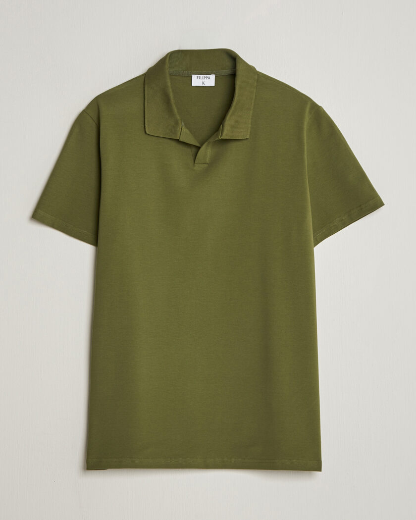 Filippa K Soft Lycra Polo T-Shirt Laurel Green – Groen