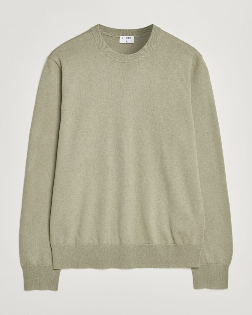 Filippa K Cotton Merino Knitted Sweater Light Green – Groen