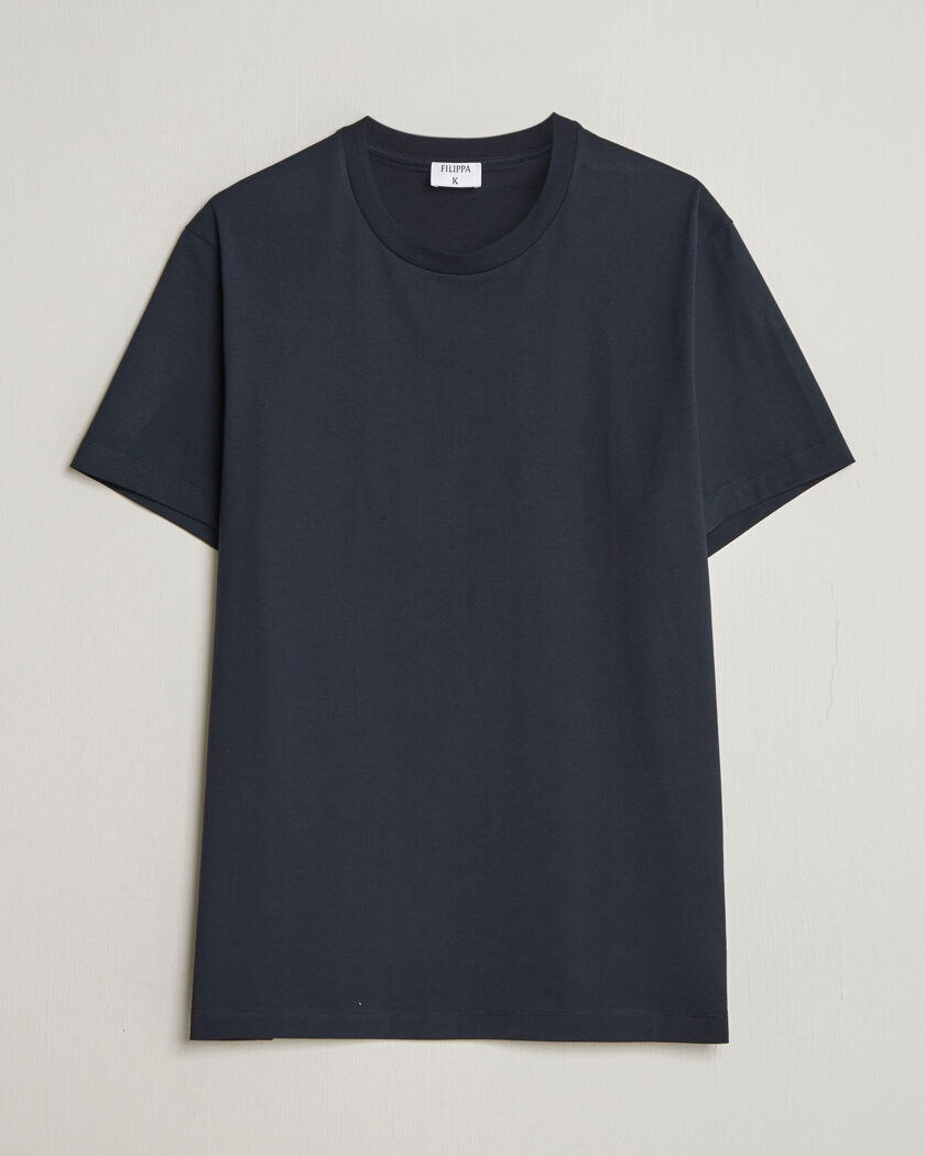 Filippa K Filip Crew Neck T-Shirt Navy – Blauw