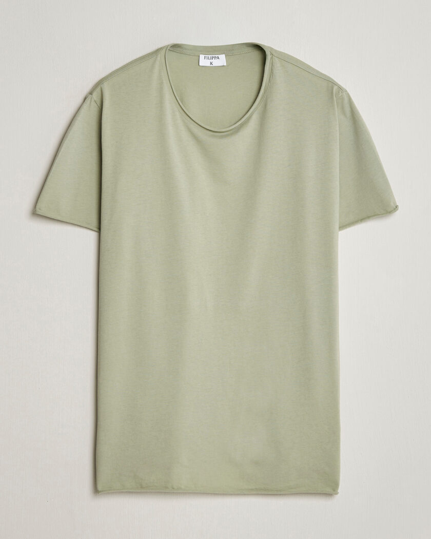 Filippa K Roll Neck Crew Neck T-Shirt Light Green – Groen