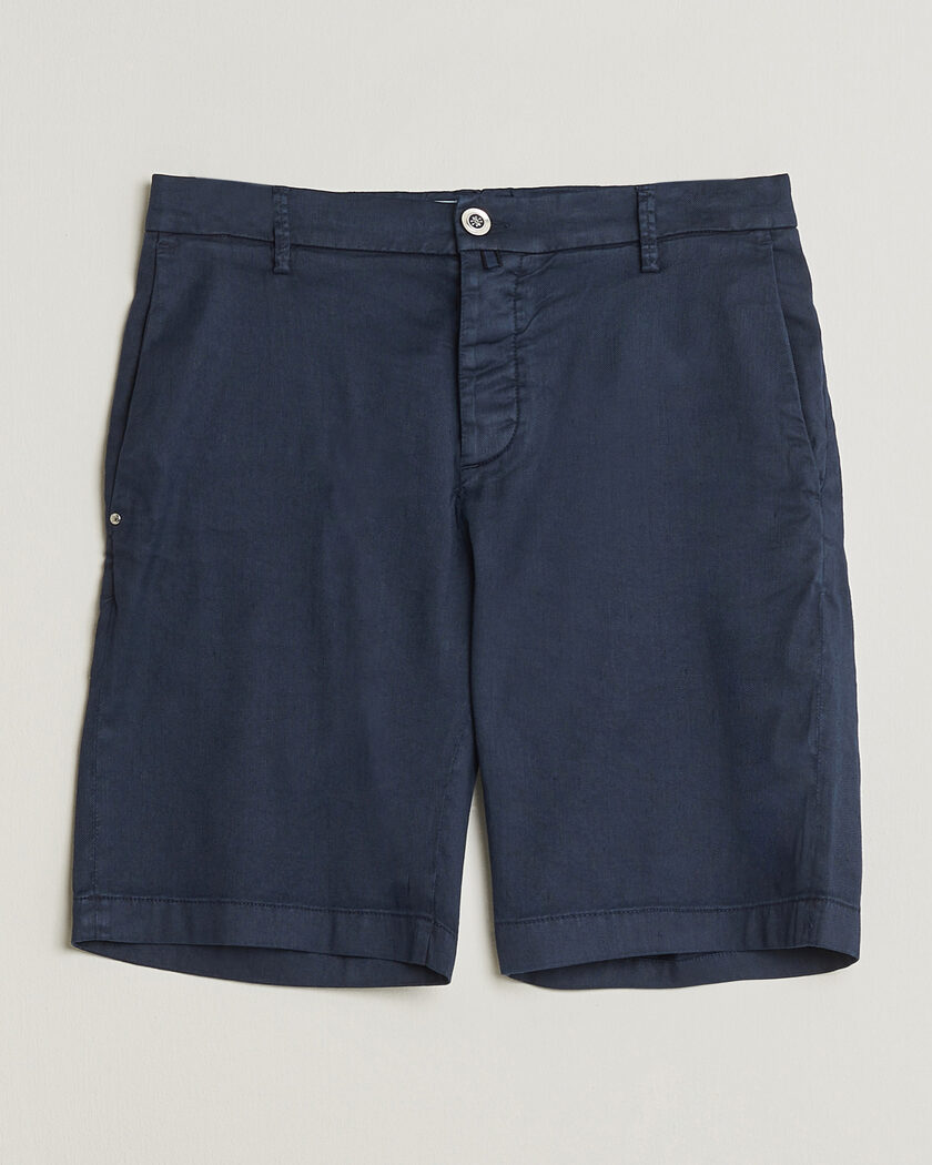 Jacob Cohën George Stretch Linen Shorts Navy – Blauw