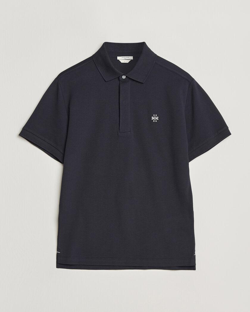 Moncler Contrast Rib Polo Navy | Man - CareOfCarl.nl
