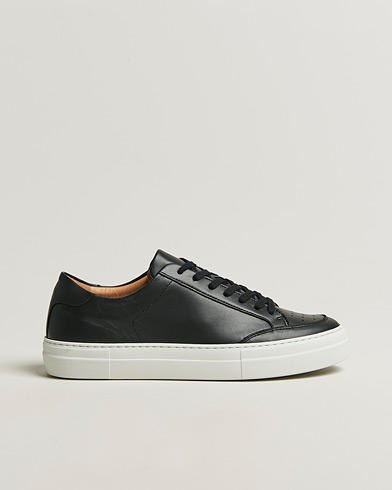 J.Lindeberg Art Signature Leather Sneaker Black – Zwart