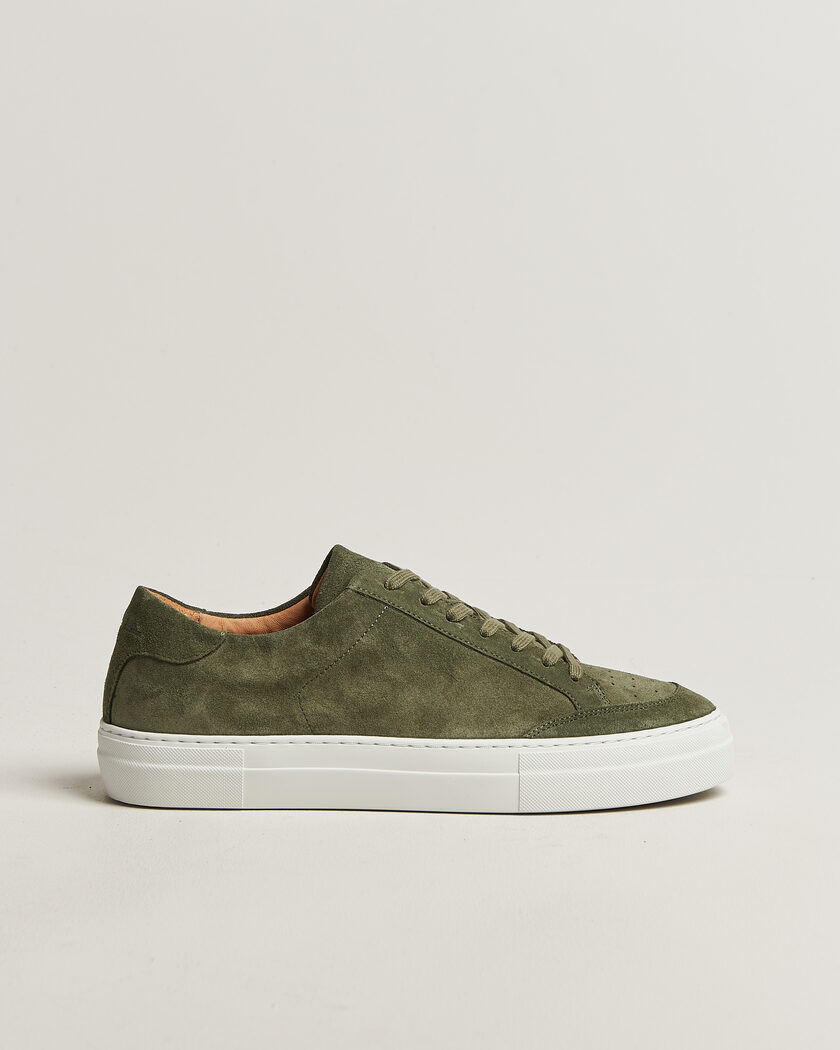 J.Lindeberg Art Signature Suede Sneaker Kalamata – Groen