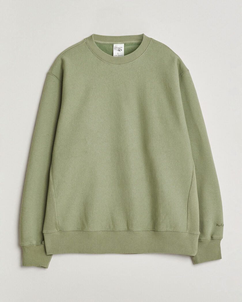 Nudie Jeans Hasse Crew Neck Sweatshirt Green – Groen
