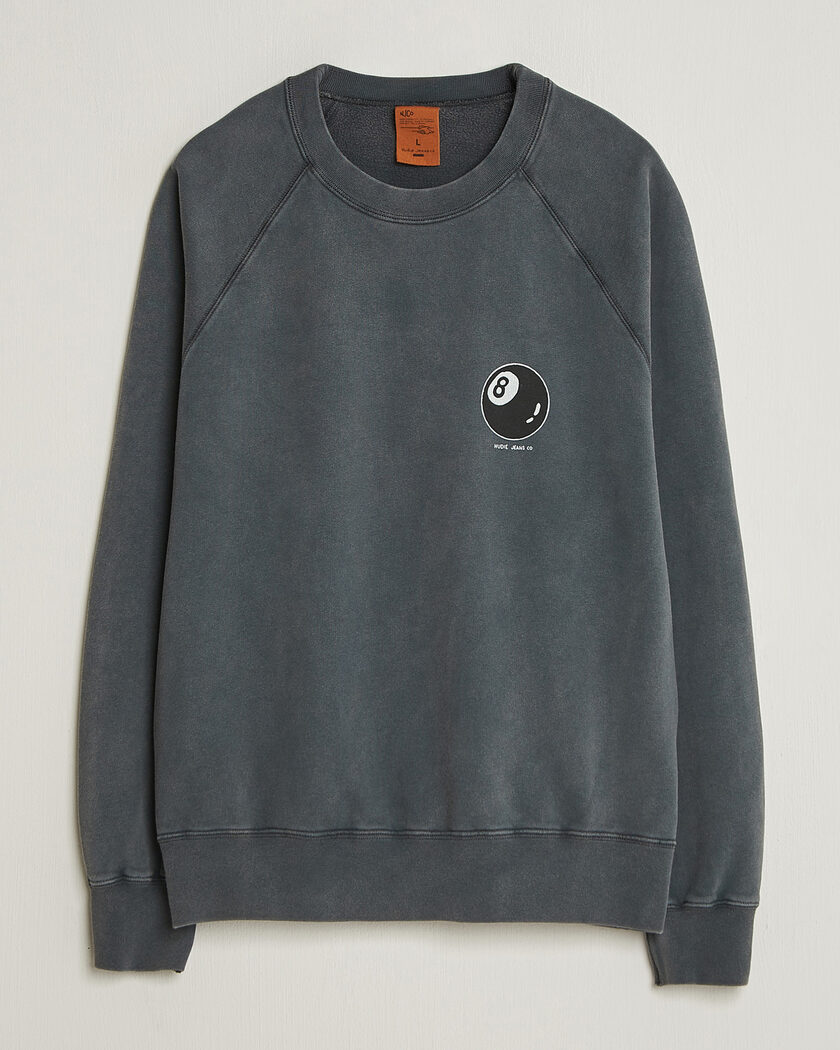 Nudie Jeans Palle Printed Crew Neck Sweatshirt Antracite – Grijs