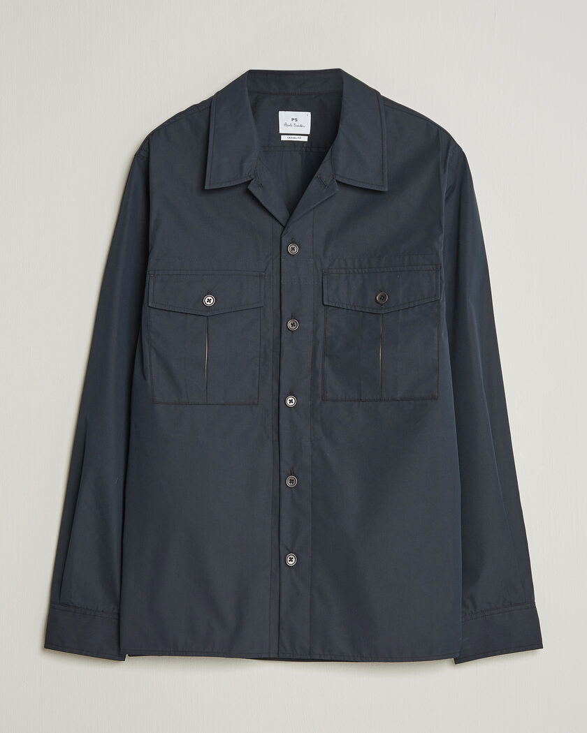 PS Paul Smith Casual Cotton Overshirt Navy – Blauw