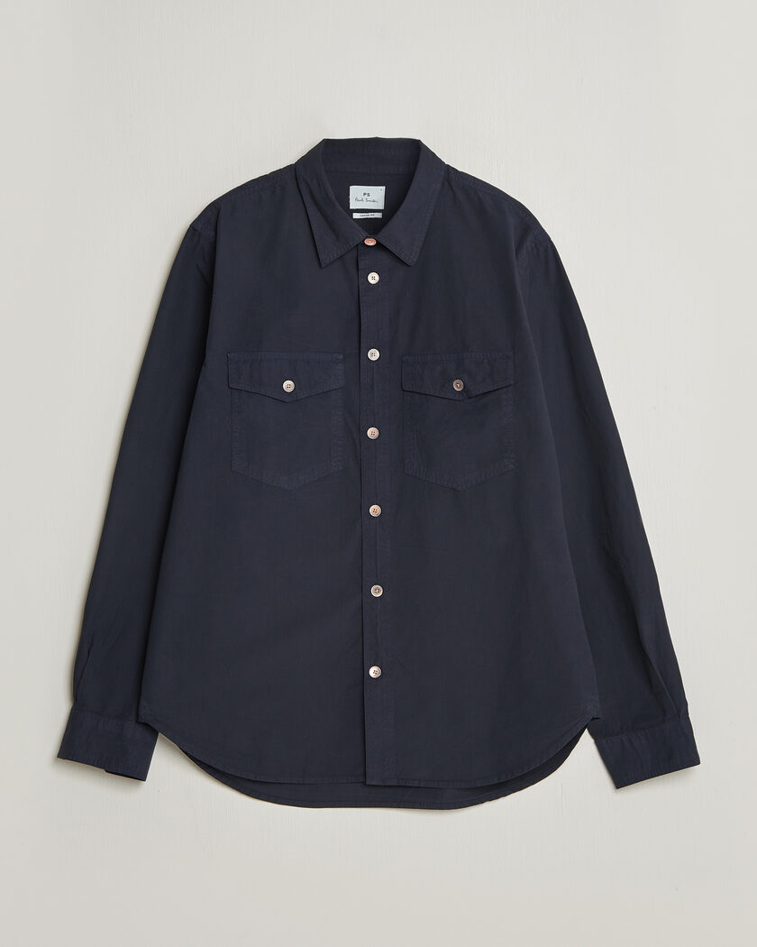 PS Paul Smith Cotton Pocket Overshirt Navy – Blauw