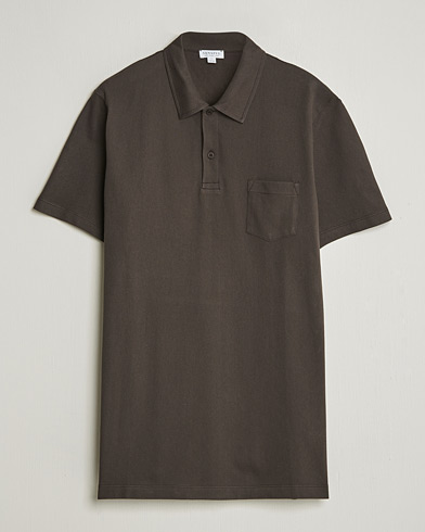 Sunspel Riviera Polo Shirt Dark Chocolate – Bruin