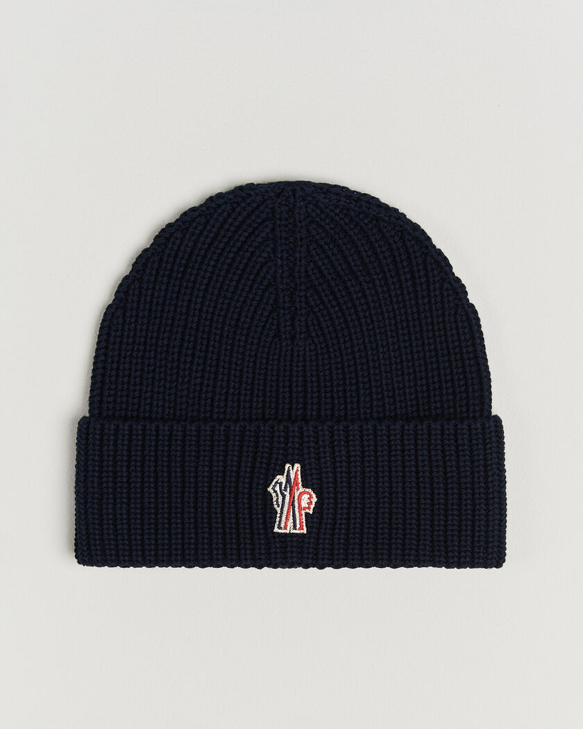 Moncler Grenoble Rib Beanie Navy – Blauw