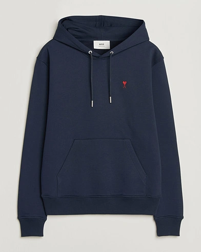 AMI Heart Logo Hoodie Navy – Blauw