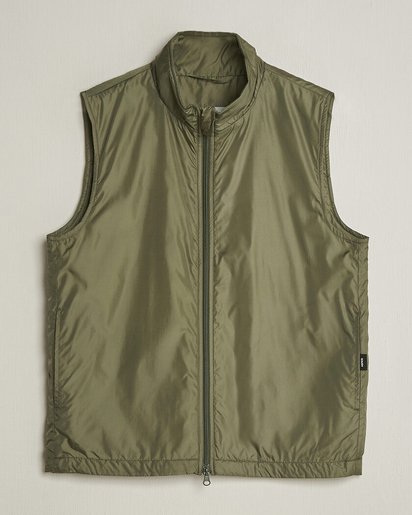 Aspesi Vernes Nylon Gilet Olive – Groen