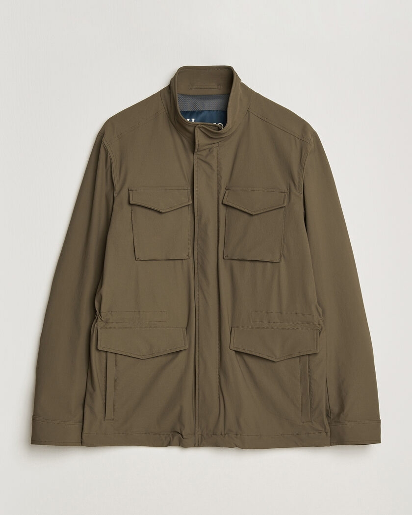 Herno Soft Nylon Field Jacket Military – Groen