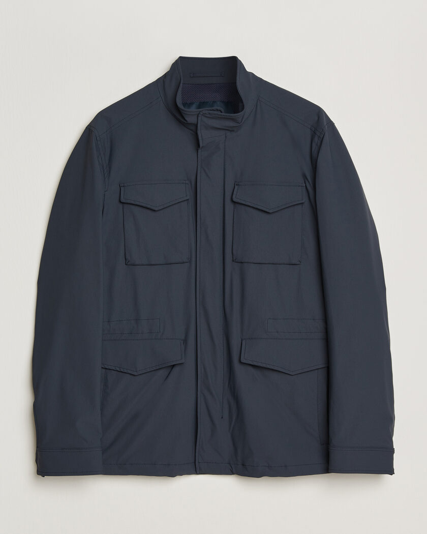 Stone Island David TC Field Jacket Navy Blue | Man - CareOfCarl.nl