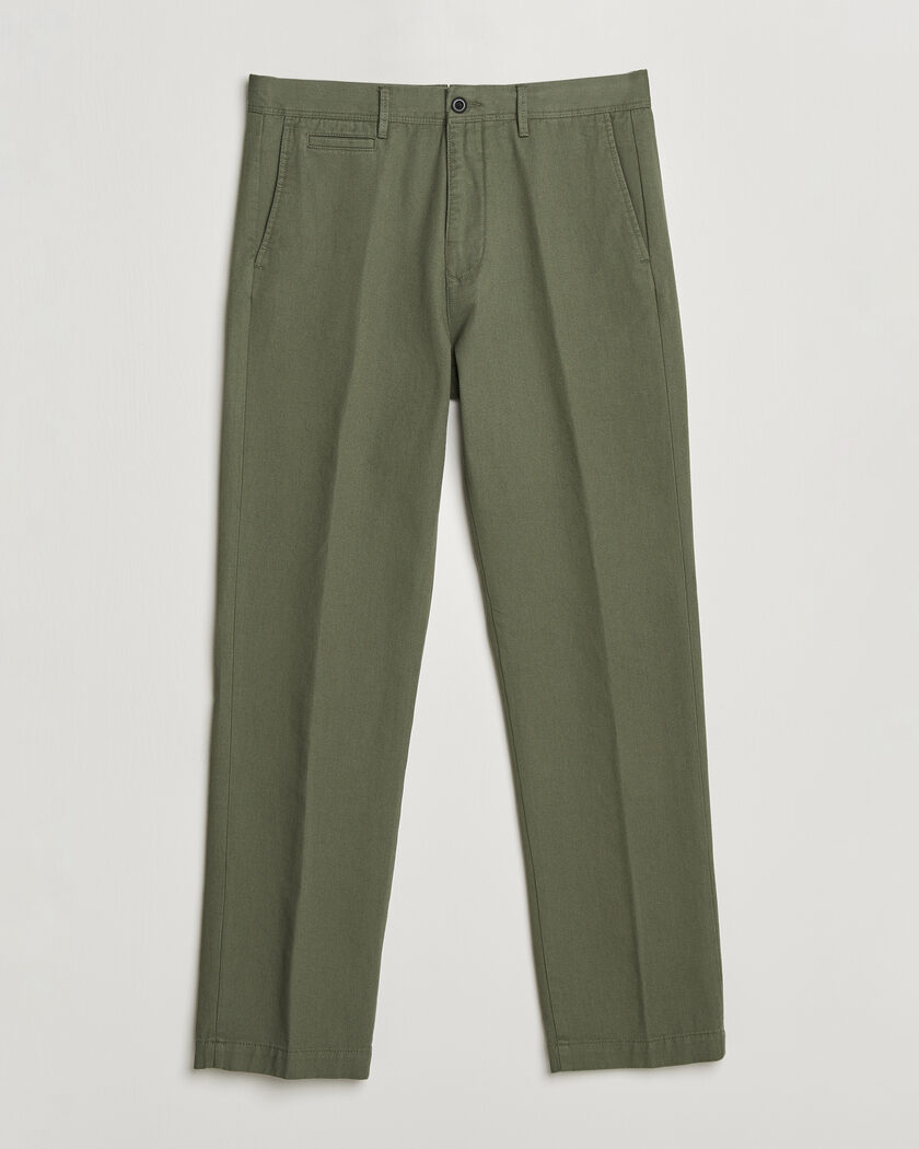 Incotex Regular Fit Uniform Cotton Slacks Military – Groen