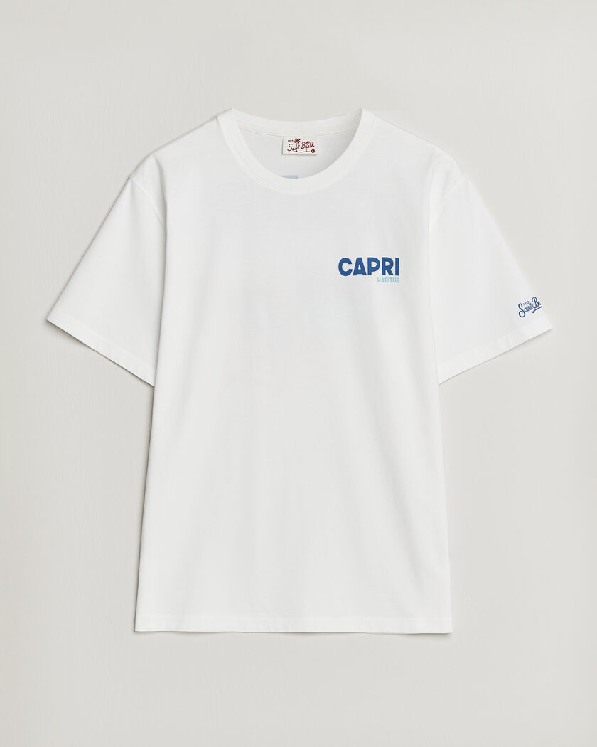 MC2 Saint Barth Back Printed Cotton T-Shirt Capri Summer – Wit