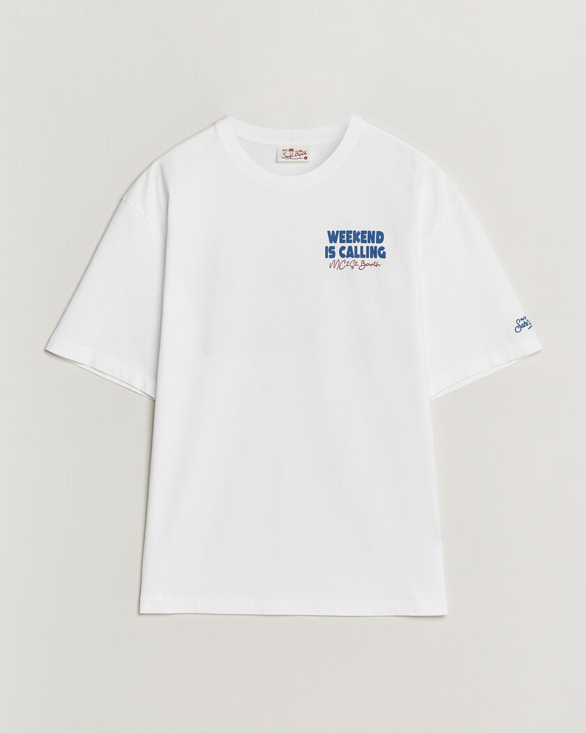 MC2 Saint Barth Back Printed Cotton T-Shirt Weekend Jet – Wit
