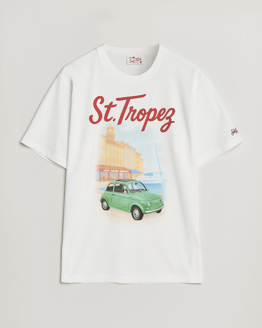 MC2 Saint Barth Printed Cotton T-Shirt St Tropez Car – Wit