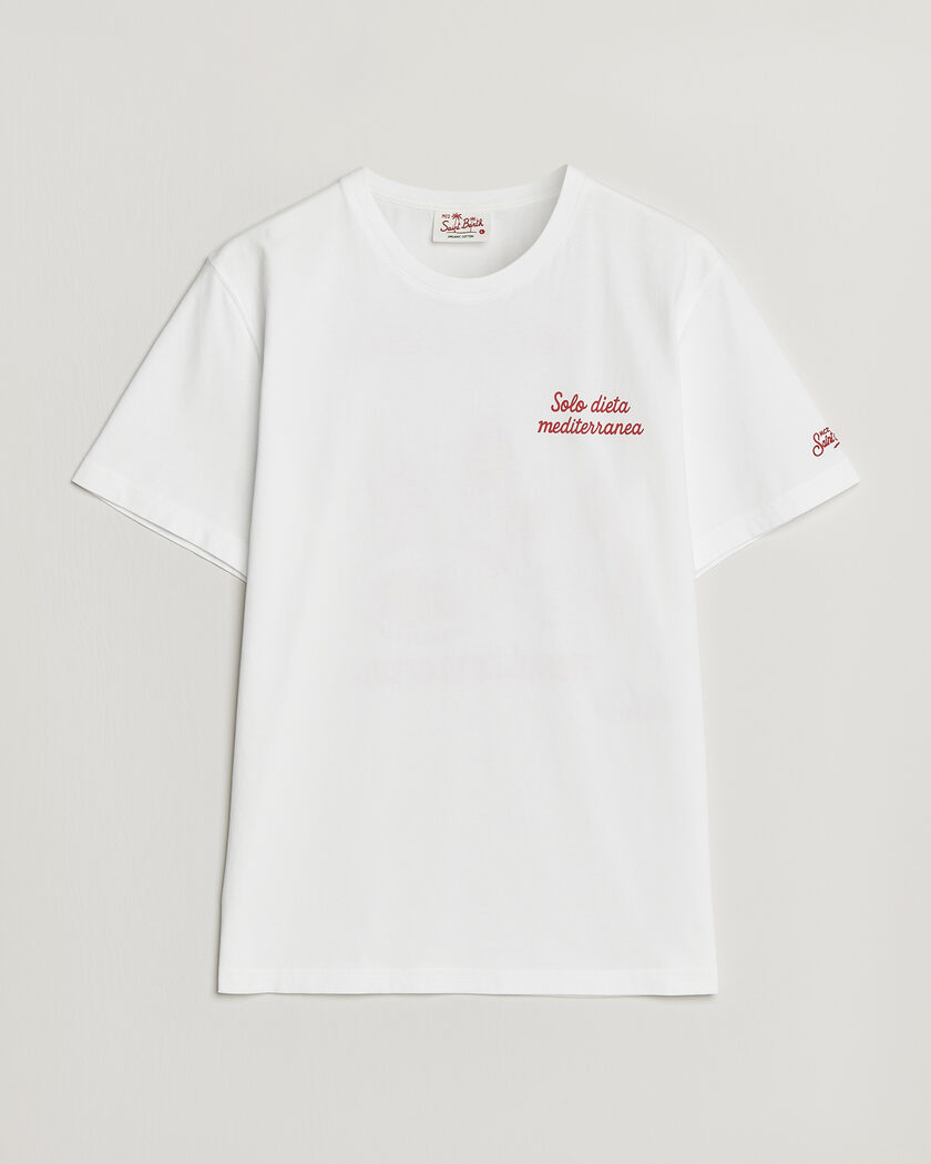 MC2 Saint Barth Back Printed Cotton T-Shirt Dieta Mediterranea – Wit