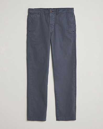 RRL Officers Flat Pants Navy – Blauw