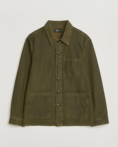 RRL Asher Overshirt Washed Brown – Bruin
