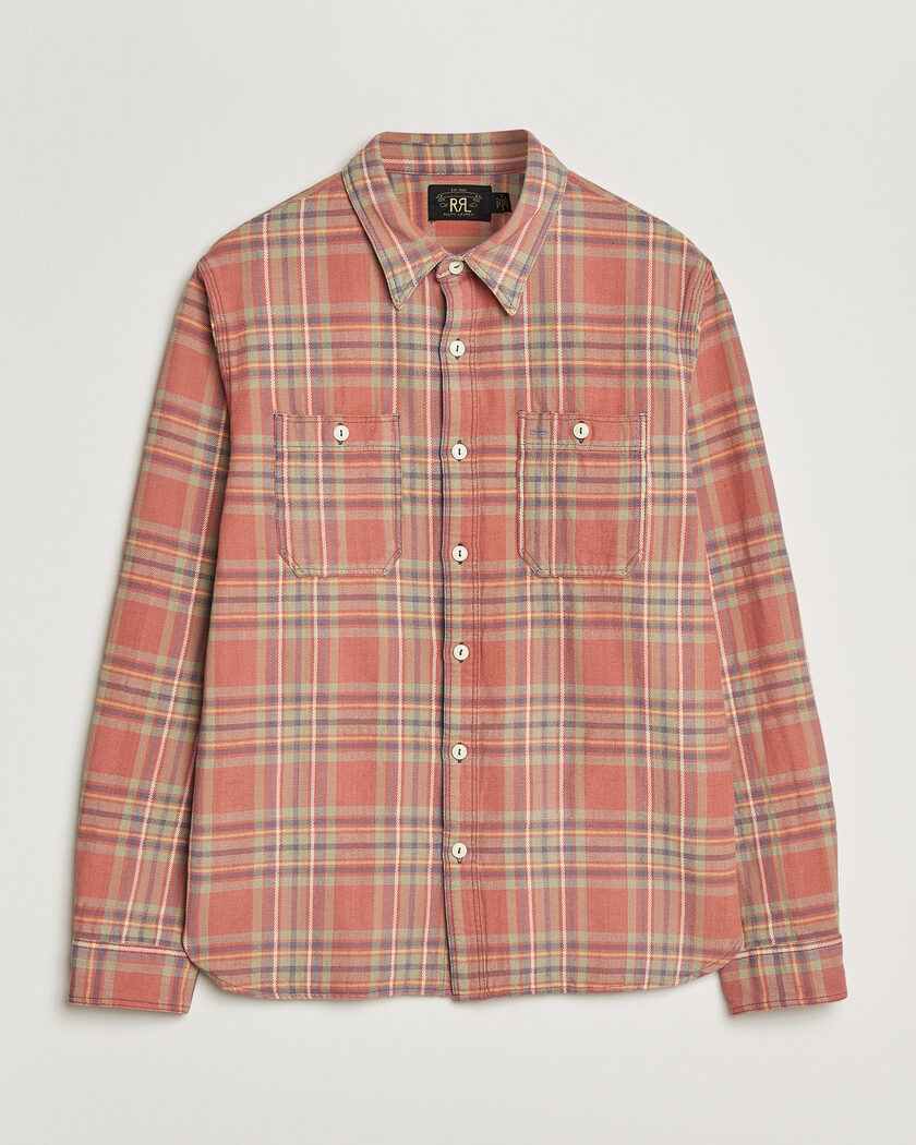 RRL Cameron Double Pocket Shirt Red/Blue Check – Meerkleurig