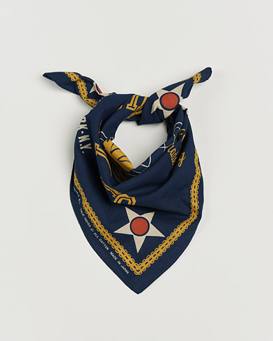 RRL Surplus Bandana Indigo/Gold – Blauw