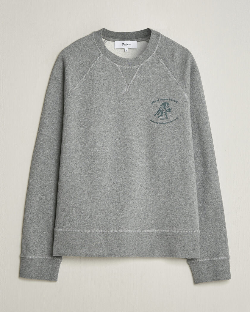 Palmes Lake Raglan Sweatshirt Grey Melange – Grijs