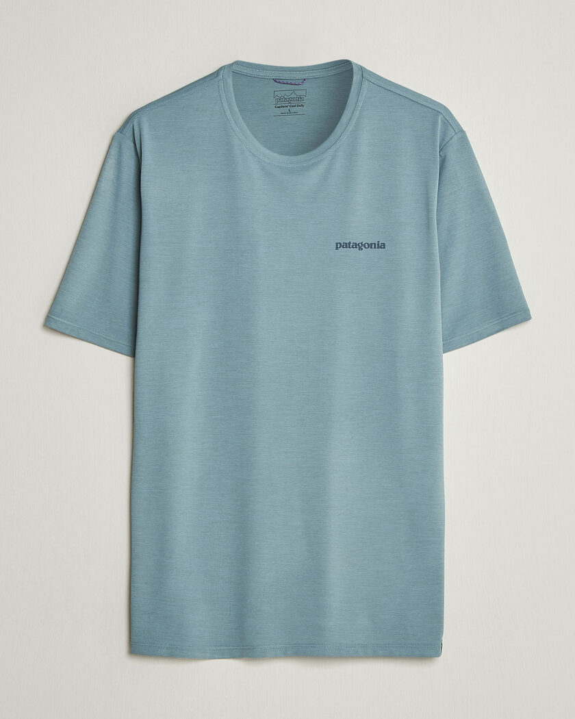 Patagonia Cap Cool Daily Logo T-Shirt Blue Sage – Blauw