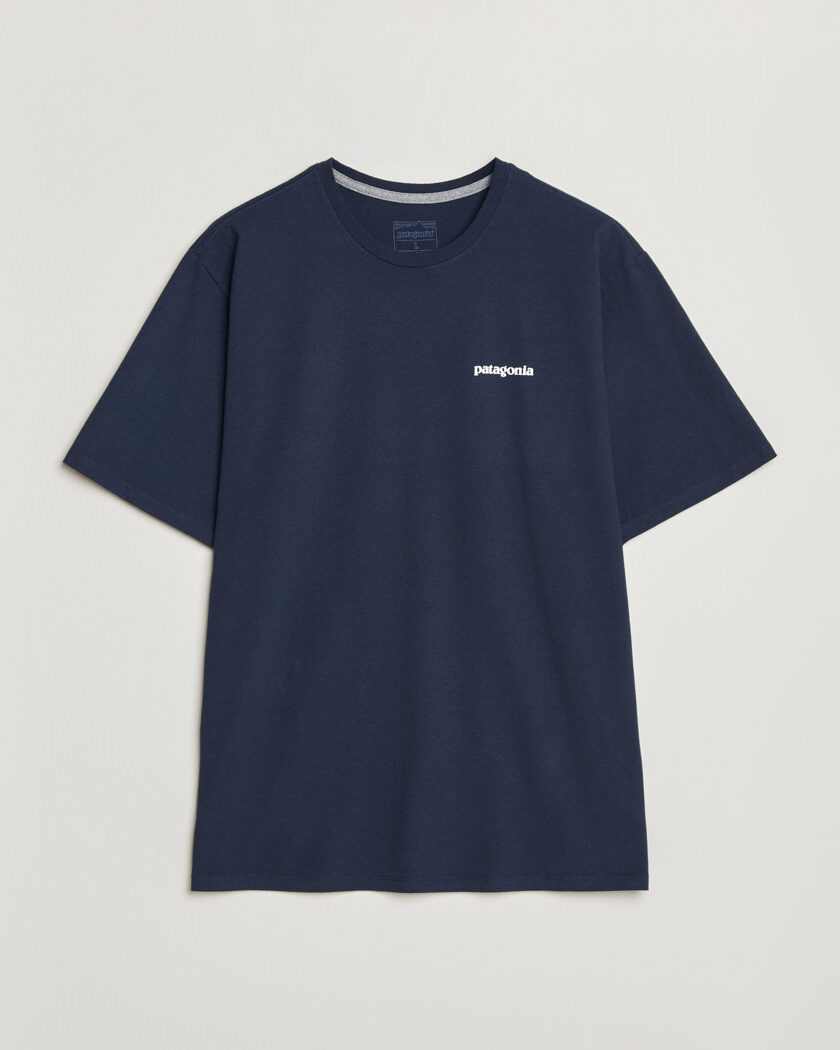 Patagonia P-6 Logo T-Shirt New Navy – Blauw