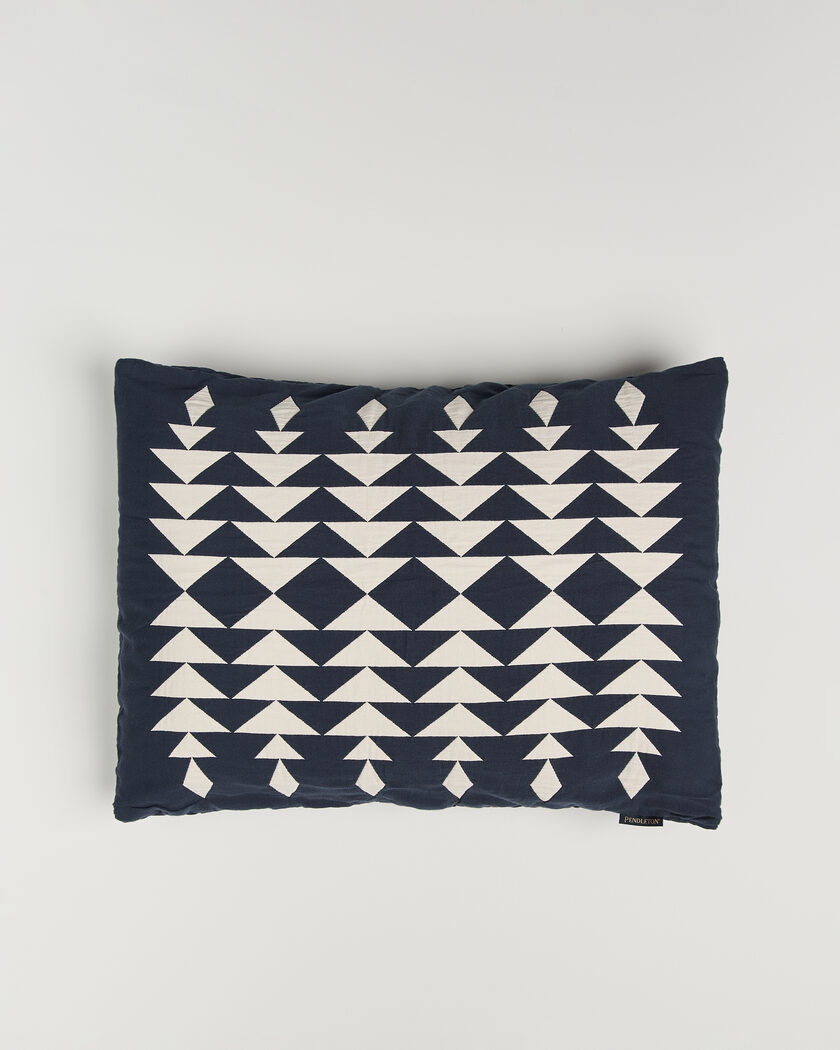 Pendleton Organic Cotton Matelasse Pillow Midnight Nova – Blauw