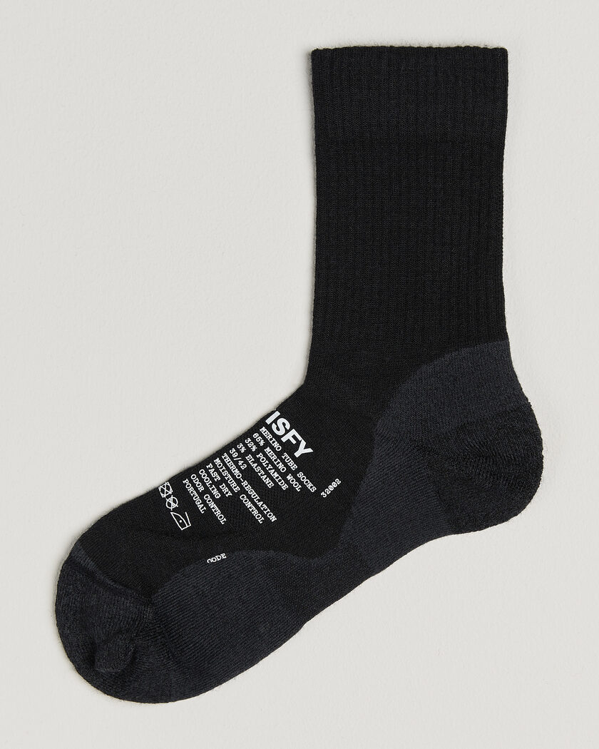 Satisfy Merino Tube Socks Black – Zwart