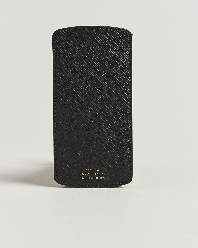 Smythson Panama Glasses Case Black – Zwart
