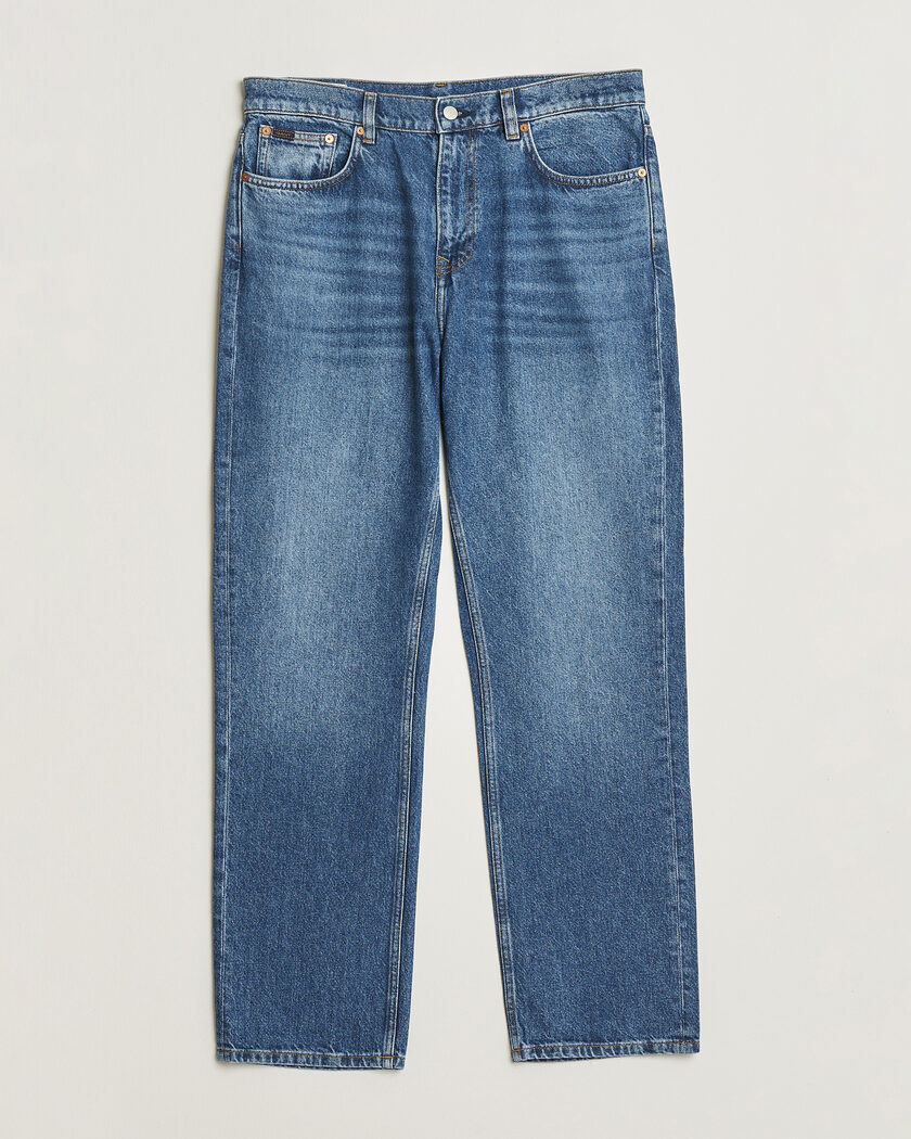 Gant Straight Fit Jeans Mid Blue Worn In – Blauw