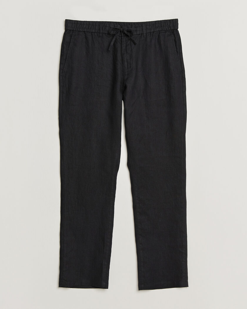 Gant Regular Fit Linen Drawstring Pants Black – Zwart