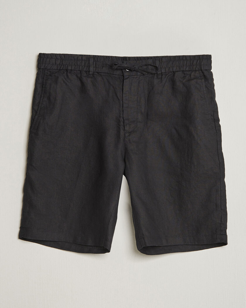 GANT Regular Fit Linen Drawstring Shorts Black – Zwart