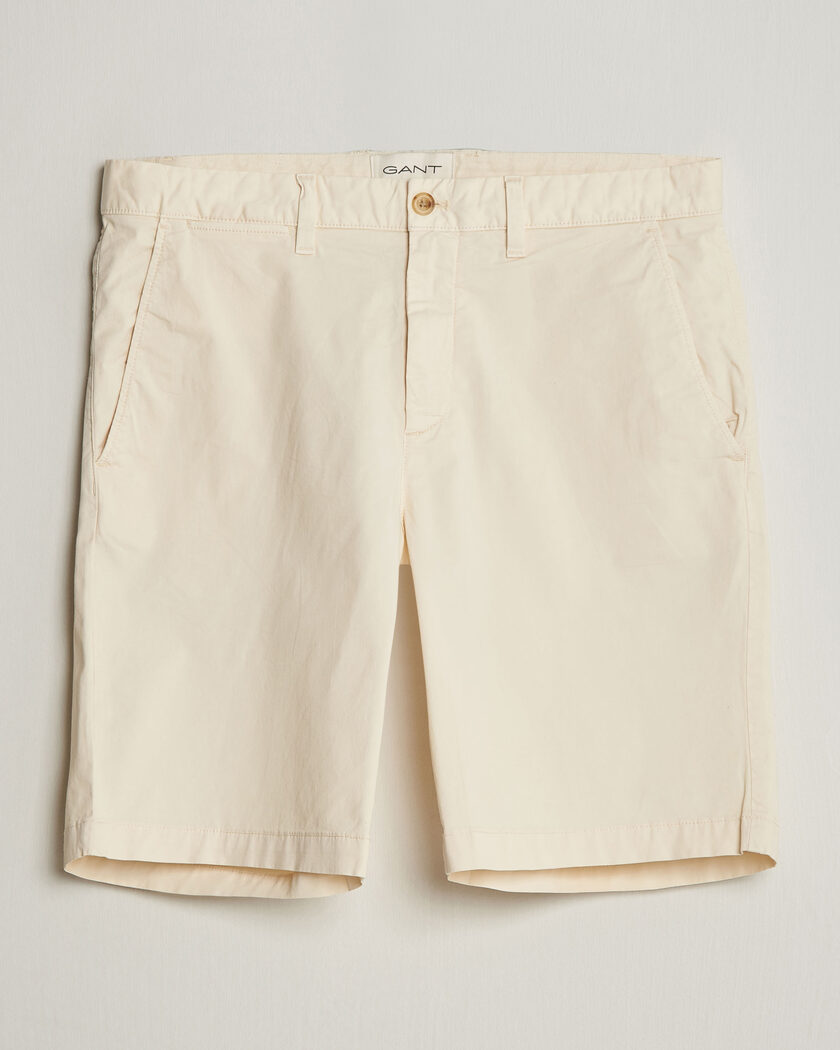 Gant Regular Sunfaded Shorts Cream – Wit