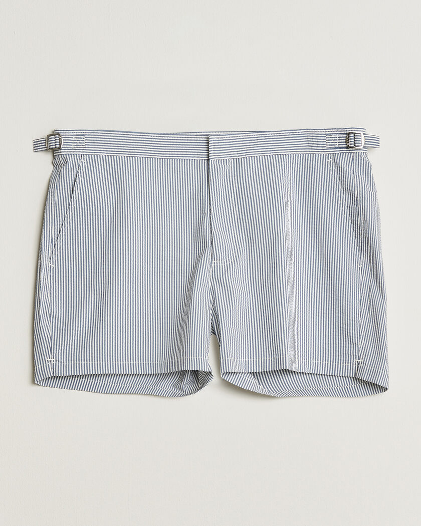 GANT Fitted Seersucker Swimshorts Vintage Blue – Blauw
